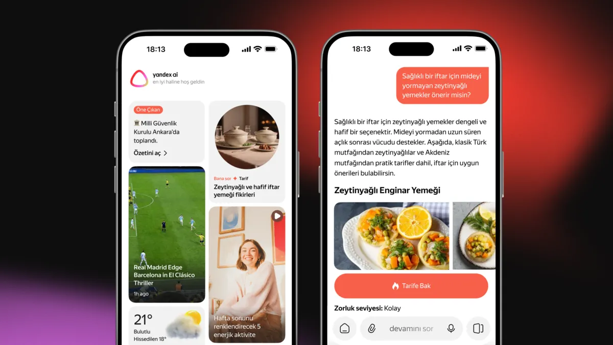 İnternetin yeni hali Yandex AI, iftar hazırlığını rahatlatıyor