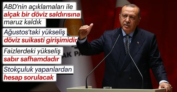 Son Dakika... Başkan Erdoğan: Ağustos’taki yükseliş bir döviz suikasti girişimidir