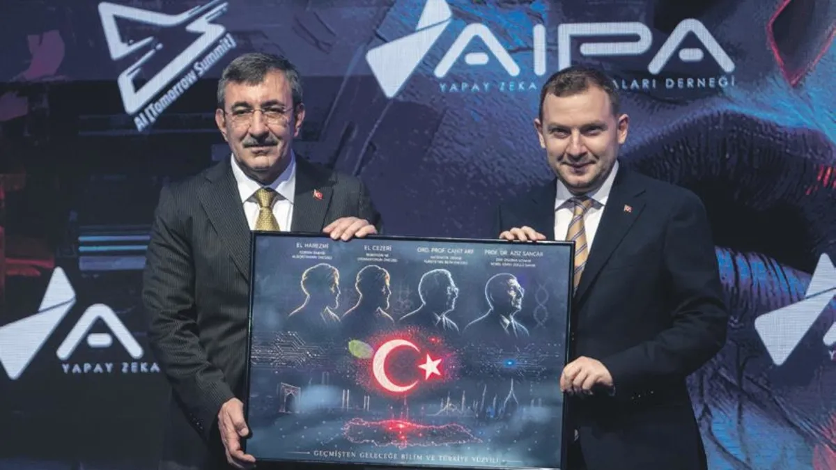 Cumhurbaşkanı Yardımcısı Cevdet Yılmaz yapay zeka zirvesinde konuşuyor.