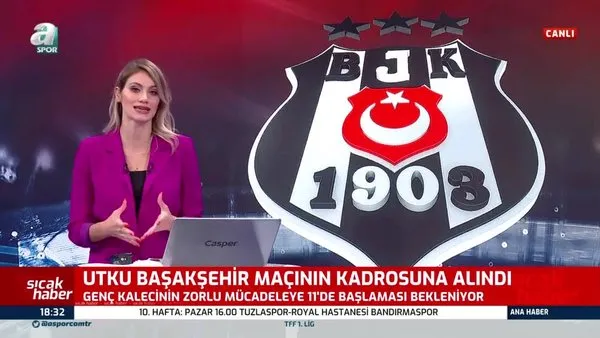 Beşiktaş'a Utku Yuvakuran'dan iyi haber! Başakşehir maçı kadrosuna alındı