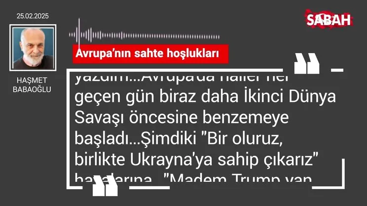 Haşmet Babaoğlu | Avrupa'nın sahte hoşlukları