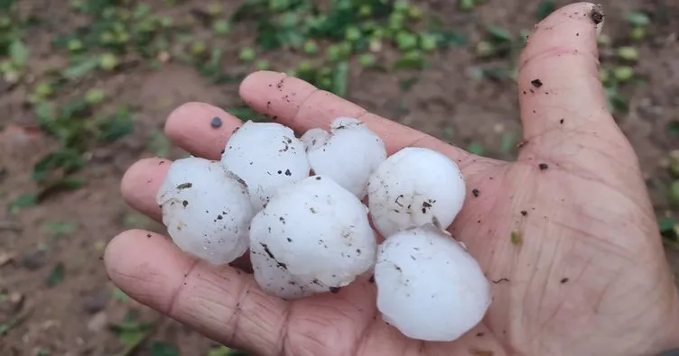 Amasya’da ceviz büyüklüğünde dolu!