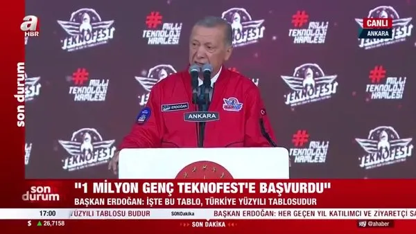 Başkan Erdoğan TEKNOFEST'te: Artık gözünü uzaya diken gençlerimiz var! | Video