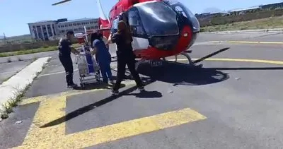 Ağrı’da solunum sıkıntısı yaşayan bebek helikopter ambulansla Tatvan’a sevk edildi #agri