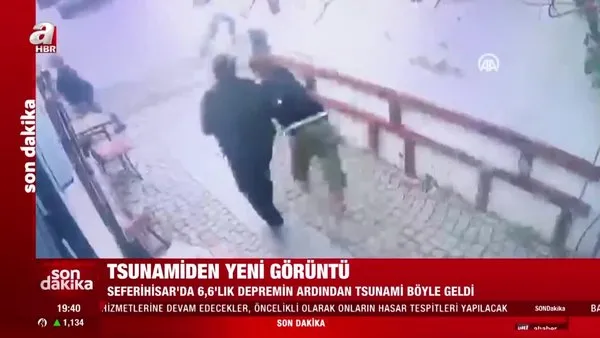 İzmir Seferihisar'daki tsunami felaketinin yeni görüntüleri ortaya çıktı | Video