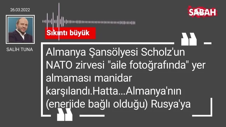 Salih Tuna | Sıkıntı büyük