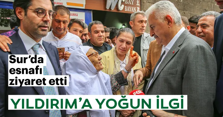 Binali Yıldırım, Sur ilçesinde esnafı ziyaret etti
