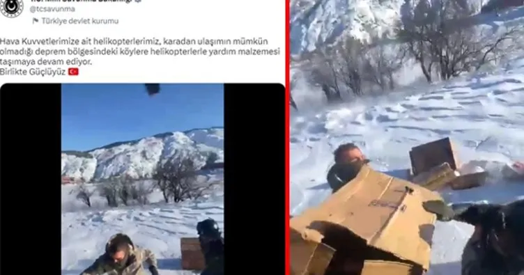 Mehmetçik’ten deprem bölgesinde helikopterli destek
