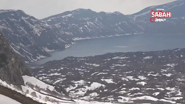 Nemrut Krater Gölü’nde kartpostallık görüntüler | Video
