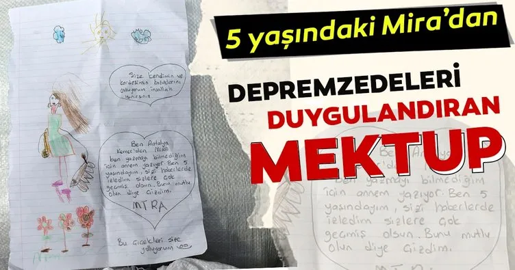 Depremzedelere kazak gönderen 5 yaşındaki Mira’dan duygusal mektup