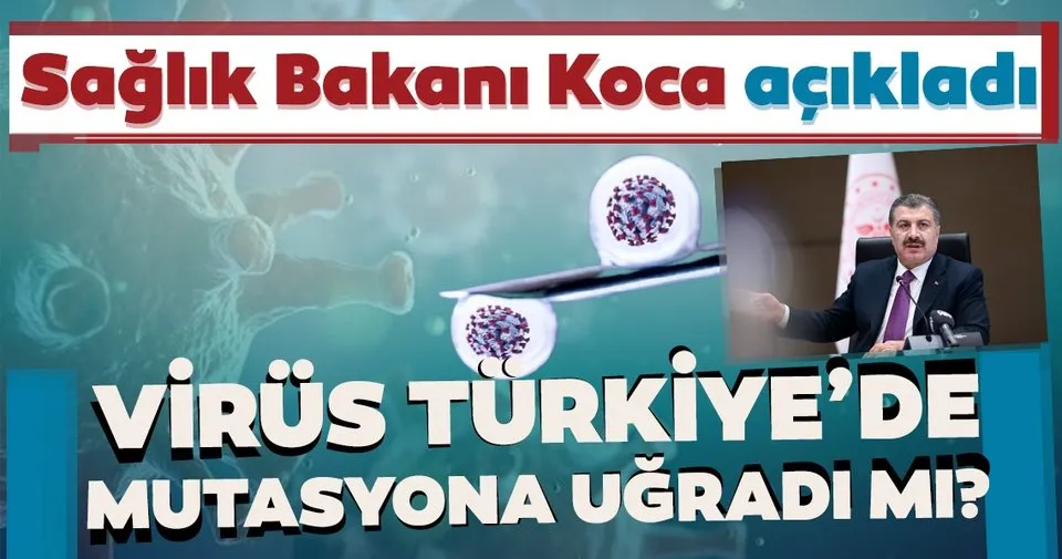 Sağlık Bakanı Koca'dan son dakika mutasyon açıklaması! Türkiye'deki koronavirüs vakalarında mutasyona rastlandı mı?