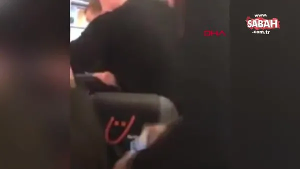 Uçaktaki alkollü yolcuya tekme tokat feci dayağın görüntüleri ortaya çıktı | Video
