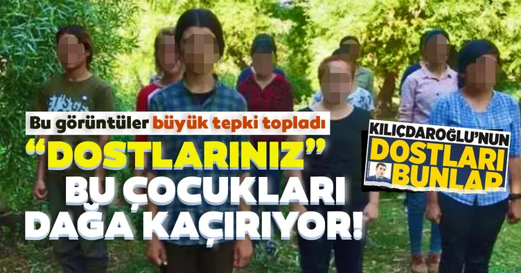 Bu görüntüler büyük tepki topladı! “Dostlarınız” bu çocukları dağa kaçırıyor!