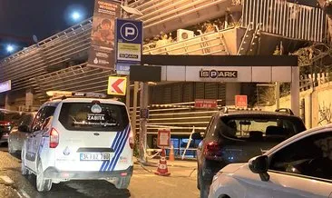 Beyoğlu’nda İSPARK otoparkının kolonları çatladı