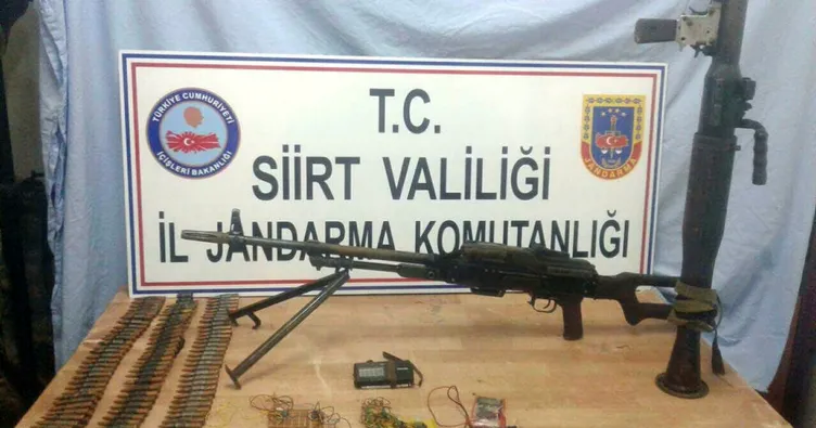 Siirt’te PKK cephaneliği ele geçirildi