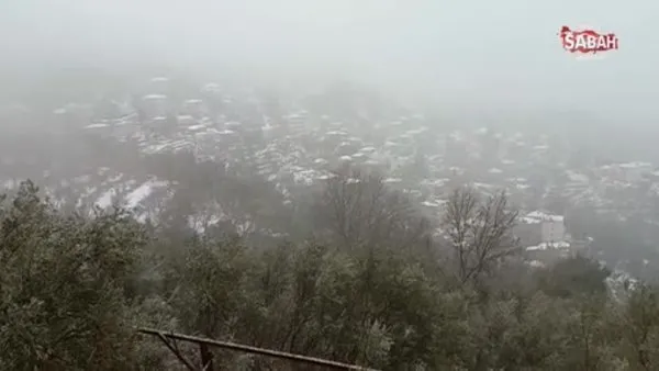 Alanya’da vatandaşlar güne kar ile uyandı | Video