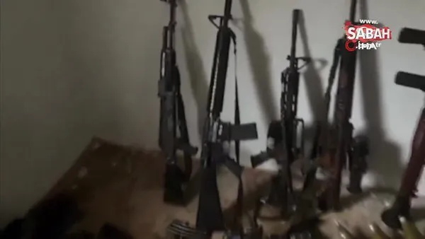 Mehmetçik Zeytin Dalı Bölgesinde silah ve mühimmat ele geçirdi | Video