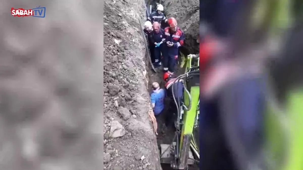 Saniyeler hayat kurtardı! Göçükte kalan işçi sağ olarak çıkarıldı | Video videosunu izle Saniyeler hayat kurtardı! Göçükte kalan işçi sağ olarak çıkarıldı | Video videosunu izle