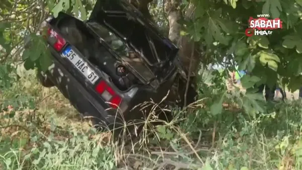 Otomobil şarampole uçtu: 2 kişi öldü, bagajdan 2 keçi sağ çıkarıldı | Video