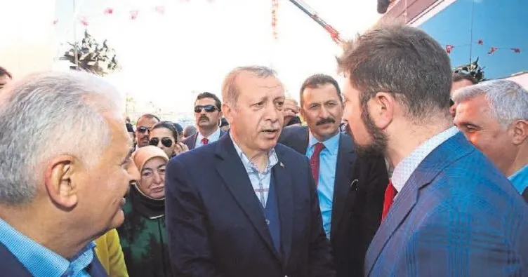 Erdoğan, kendisini taklit eden fenomenle buluştu