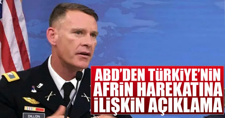 Afrin harekatına ABD’den açıklama