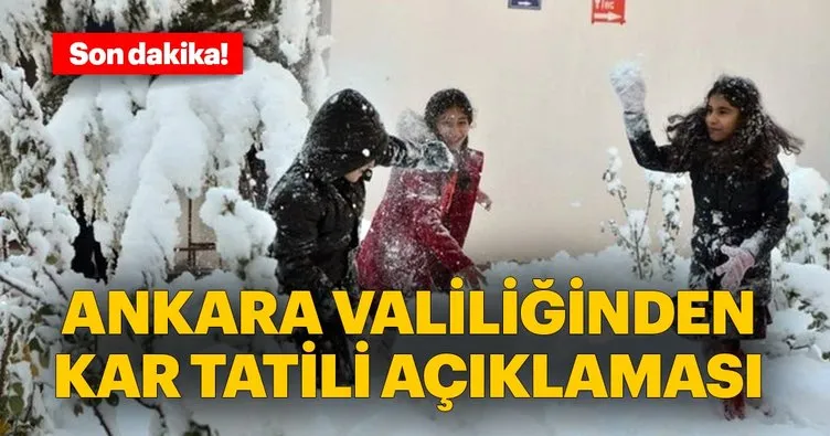 Son dakika haberi: Ankara Valiliğinden kar tatili açıklaması! Ankara’da yarın okullar tatil mi? 26 Aralık...