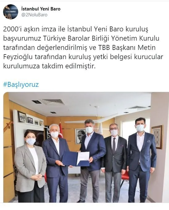 Turkiye Barolar Birligi Yonetim Kurulu Istanbul 2 No Lu Baro Nun Kurulmasi Icin Yetki Verdi Son Dakika Haberler