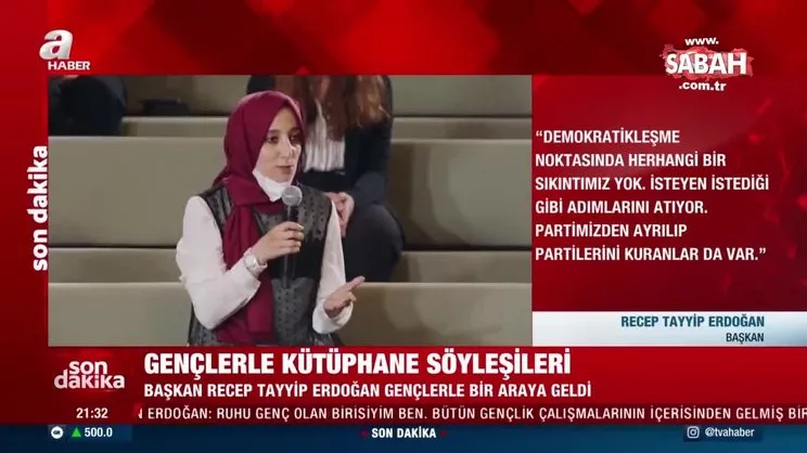 Kütüphane söyleşisine damga vurdu! Başkan Erdoğan ile Karadenizli gencin gülümseten diyaloğu | Video