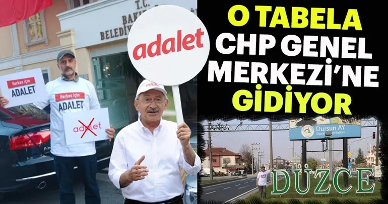 O tabela CHP Genel Merkezi’ne gidiyor