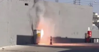 Nusaybin’de elektrik panosunda patlama ve yangın kameraya yansıdı #mardin