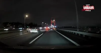 15 Temmuz Şehitler Köprüsü’nde 6 aracın karıştığı zincirleme kaza kamerada | Video