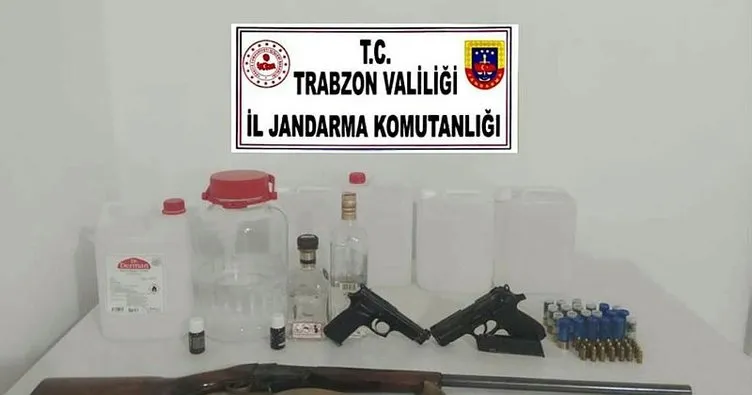 Trabzon’da sahte alkol operasyonu!