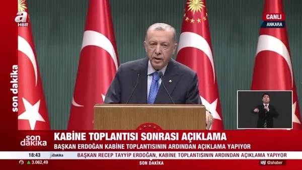 SON DAKİKA! Başkan Erdoğan'dan Kabine Toplantısı sonrası önemli açıklamalar | Video