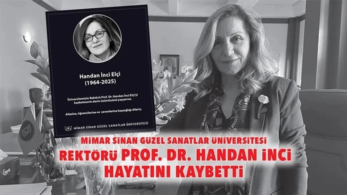 Mimar Sinan Güzel Sanatlar Üniversitesi Rektörü Prof. Dr. Handan İnci hayatını kaybetti Mimar Sinan Güzel Sanatlar Üniversitesi Rektörü Prof. Dr. Handan İnci hayatını kaybetti
