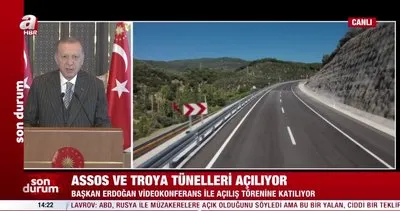 SON DAKİKA: Başkan Erdoğan Assos ve Troya Tünelleri’nin açılışını yaptı! Süre 50 dakikadan 5 dakikaya düşüyor | Video
