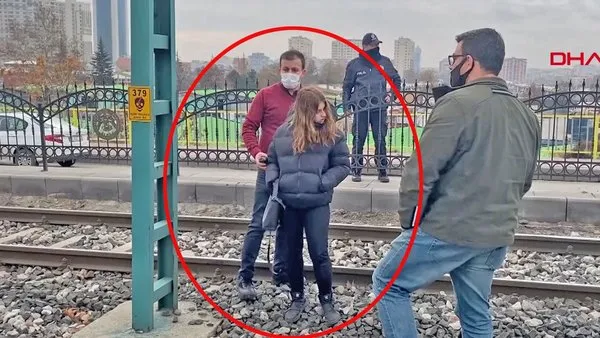 Konya'da cezaevindeki uyuşturucu satıcısı sevgilisini göremeyen genç kız tramvay hattına girdi | Video