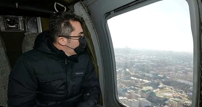 Erzurum Valisi'nden kısıtlamada 'helikopterli' denetim
