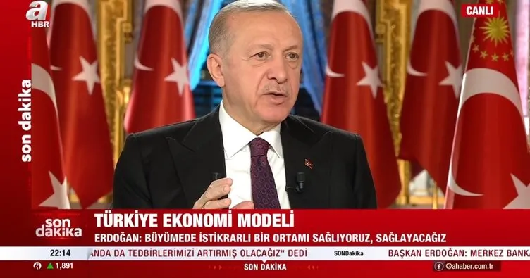 Son dakika: Başkan Erdoğan’dan gündeme ilişkin önemli açıklamalar: Türk Lirası mevduatlar 23,8 milyar liranın üzerinde arttı