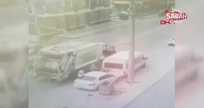 İzmir’da temizlik görevlisinin ölümden döndüğü kaza güvenlik kamerasında