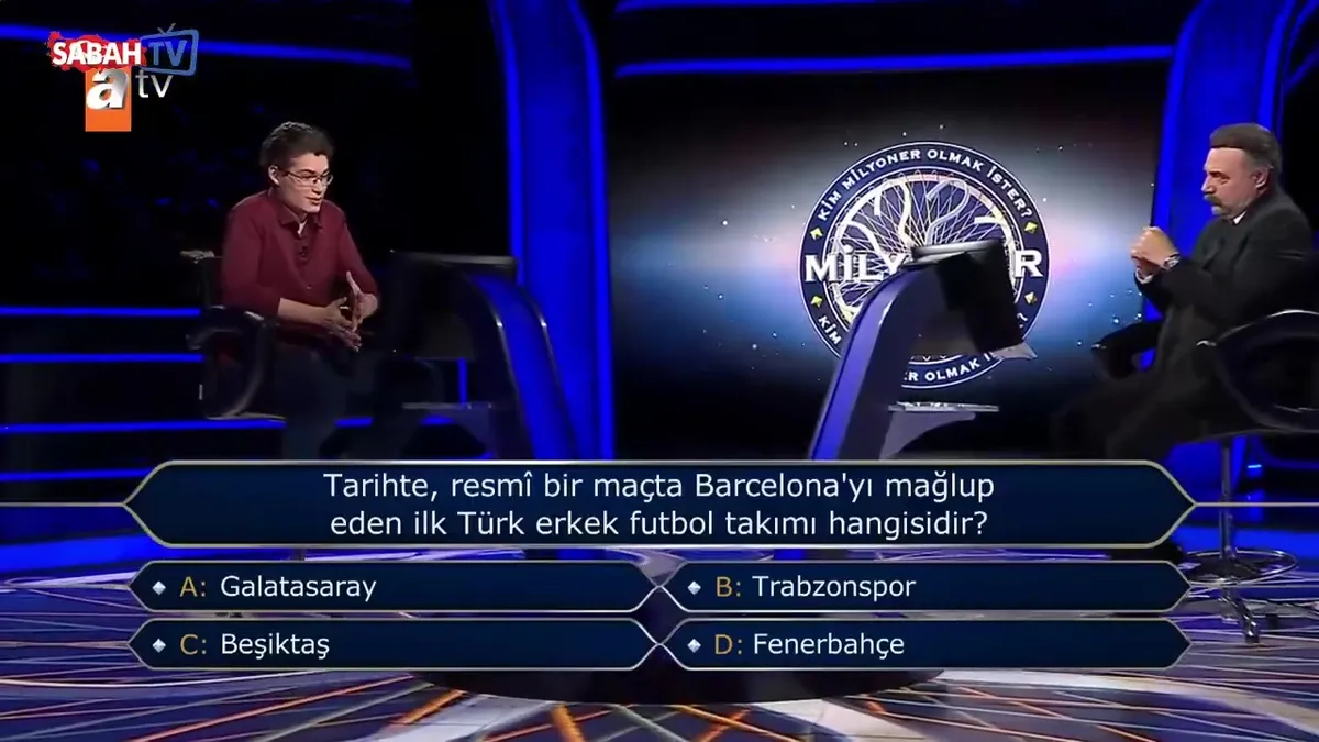 Kim Milyoner Olmak İster’de 500 bin TL’lik futbol sorusuna bakın ne yanıt verdi! videosunu izle Kim Milyoner Olmak İster’de 500 bin TL’lik futbol sorusuna bakın ne yanıt verdi! videosunu izle