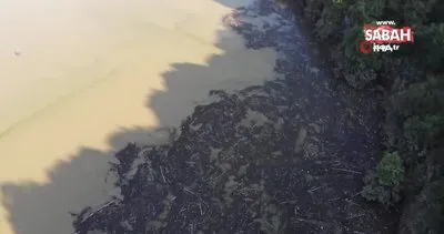 Su seviyesi tarihi zirveye ulaşan Hasanlar Barajı böyle görüntülendi | Video