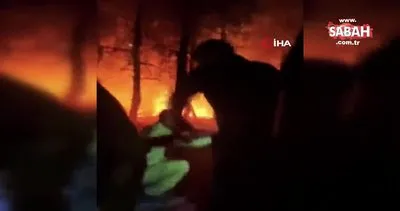 Polis bu seferde ormandaki alevlerle mücadele etti | Video