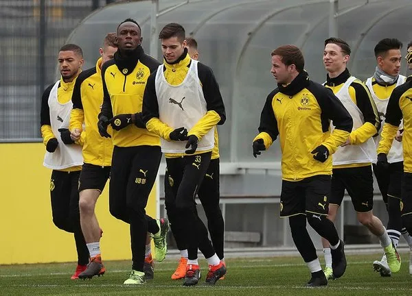 Usain Bolt, Borussia Dortmund ile idmana çıktı