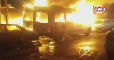 Ümraniye’de servis aracı alev alev yandı | Video