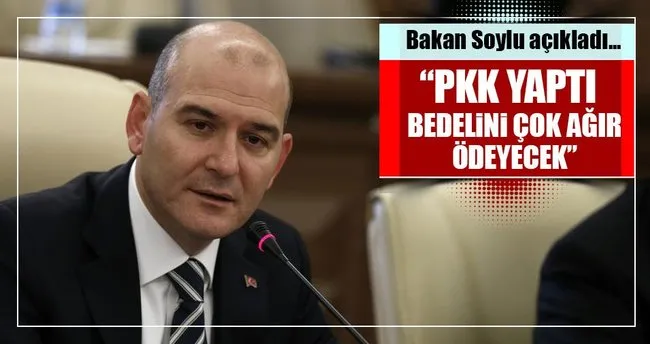 Bakan Soylu: PKK yaptı, bedelini ödeyecek