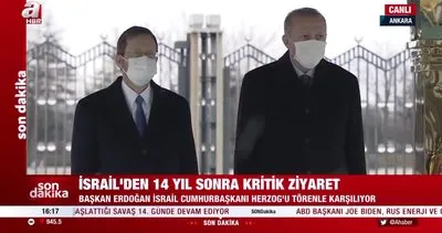 İsrail Cumhurbaşkanı Herzog Ankara’da! Başkan Erdoğan resmi törenle karşıladı | Video