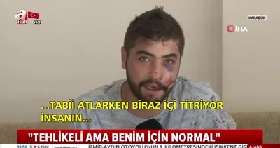 5 metrelik duvardan spor için atlamış