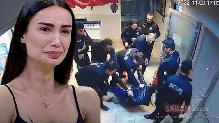 Olay görüntüler! Eski futbolcu Emre Aşık’ın eski eşi Yağmur Sarnıç’tan bir skandal daha! Karakolu birbirine kattı, polis memuruna küfürler savurdu!