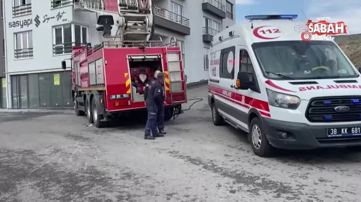 İkamette çıkan yangında 2’si çocuk 4 kişi dumandan etkilendi | Video