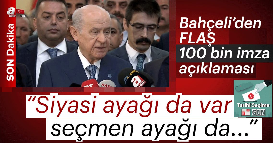 MHP Genel Başkanı Bahçeli: 100 bin kişi içinde ne kadar FETÖ desteği varsa...